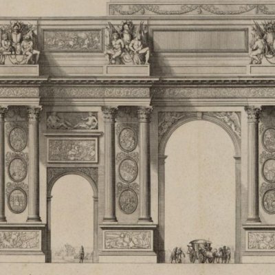Arc de triomphe de Louis XIV, à la Porte [du faubourg] St-Antoine - S. Leclerc