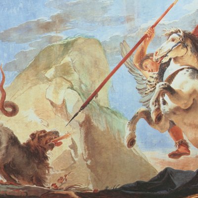 Bellérophon terrassant la Chimère (Triomphe de l’éloquence) - Tiepolo