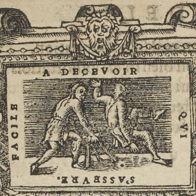 La selle et les deux hommes (Maurice Scève, Délie, 1544)
