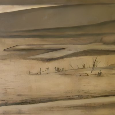 Paysage avec St François de Paule en prière en anamorphose - Maignan