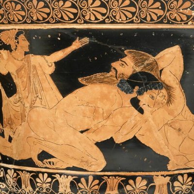 Cratère en calice attique, dit Cratère d’Antée - Euphronios