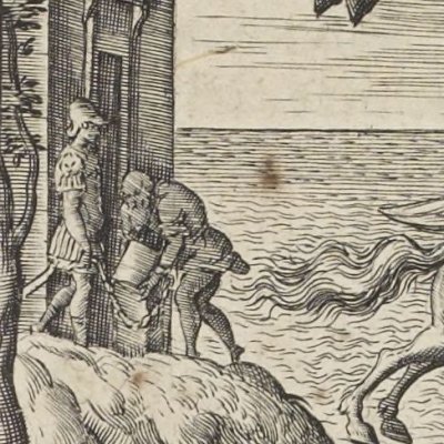 Bradamante et Brunel au château d’Atlant (Roland furieux 1615 ch4) - Gaultier