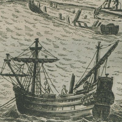 Arrivée au port (Voyage de Bontekoe, 1647)