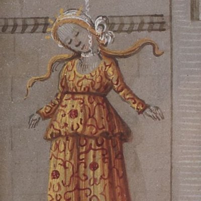 Suicide de la reine Amata, qui se pend (Énéide de Saint-Gelais, Bnf Français 861, f126r)