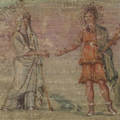 Junon sollicite la Furie Allecto (Énéide 7, Vaticanus Vat.Lat.3225, f65)