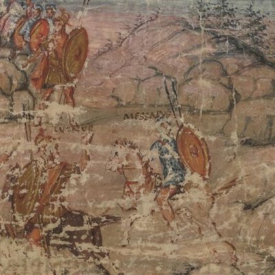 Métamorphose des vaisseaux troyens en nymphes (Énéide 9, Vaticanus Vat.Lat.3225, f71)