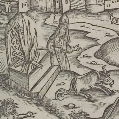 Les Jeux d’Actium (Virgile, Énéide 3, éd. Brant, Strasbourg Grüninger 1502, f194)