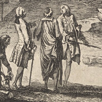 Lisbonne après le tremblement de terre de 1755. La cathédrale - Le Bas d'après Paris et Pedegache