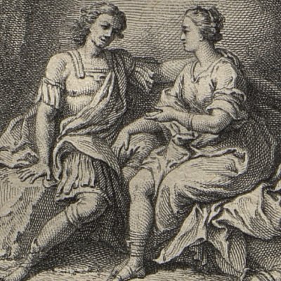 Union de Didon et Énée à la chasse (L’Eneide di Virgilio, 1760) - Zocchi