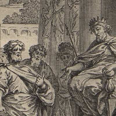 Latinus accueille Énée (L’Eneide di Virgilio, 1760) - Zocchi