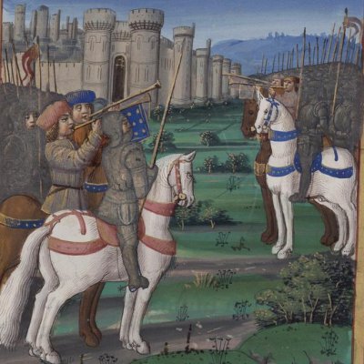 Turnus part en guerre depuis Laurentes (Virgilii opera cum Servii commento)
