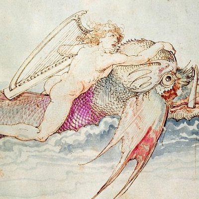 Arion sauvé par un dauphin - Dürer
