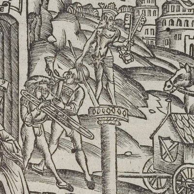 Ouverture des portes du temple de Janus (Énéide, Strasbourg, 1502) - S. Brant
