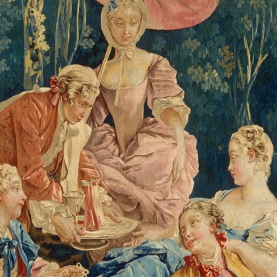 La collation (tenture des Fêtes italiennes) - Boucher