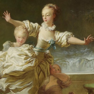 Les progrès de l'amour : poursuite - Fragonard