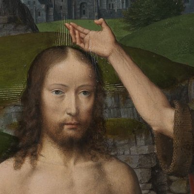 Triptyque de Jan des Trompes avec le Baptême du Christ - Gérard David