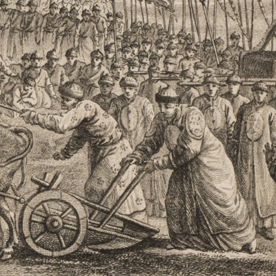 L'empereur de Chine donne l'exemple en labourant (Histoire des deux Indes, 1774) - Eisen