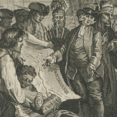 Penn achète des Sauvages le pays qu'il veut occuper (Histoire des deux Indes, 1781) - Moreau le Jeune