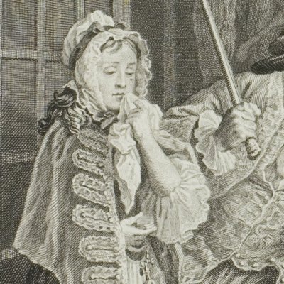 Chez le charlatan (Mariage à la mode, 3e gravure) - Hogarth
