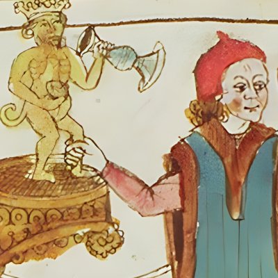 Daniel refuse d'adorer Bel et le dragon (Specul. humanæ salvationis 10B34)