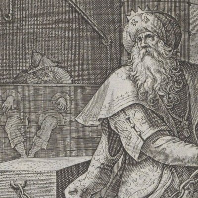 Manassé, roi de Juda, en captivité à Babylone - Martin de Vos