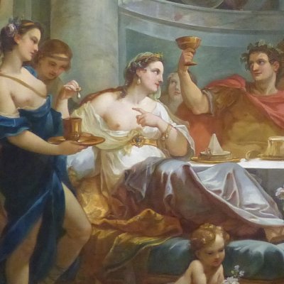 Le repas de Marc Antoine et de Cléopâtre (version de Nîmes) - Natoire