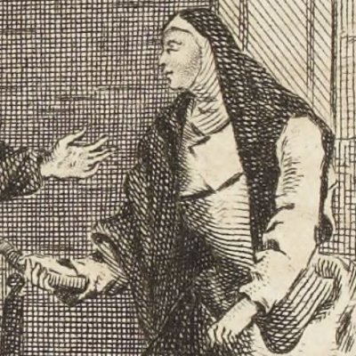 Monique présente à la mère supérieure le godmiché (Histoire de dom B***, 1741)
