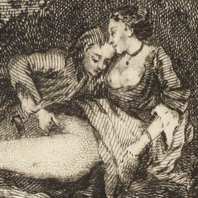 Saturnin explore le corps de Mme Dinville endormie (Histoire de dom B***, 1741)