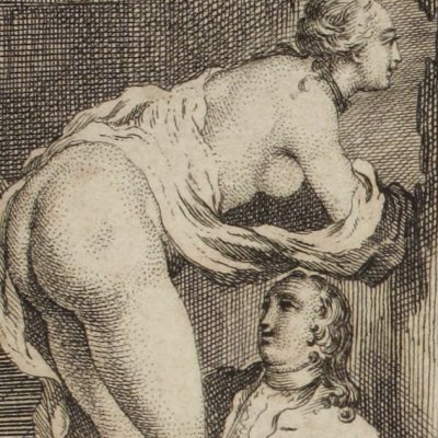 Saturnin profite des effets de ce que voit Suzon (Histoire de dom B***, 1748) 