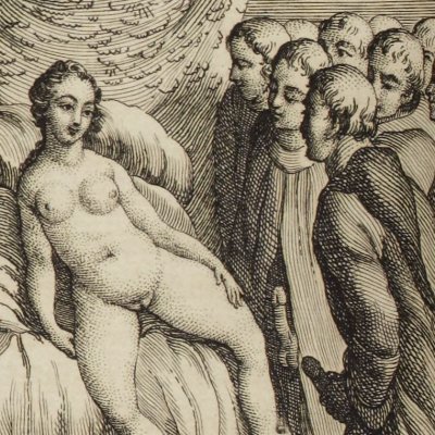 Entrée de Gabrielle au couvent (Histoire de dom B***, 1748)