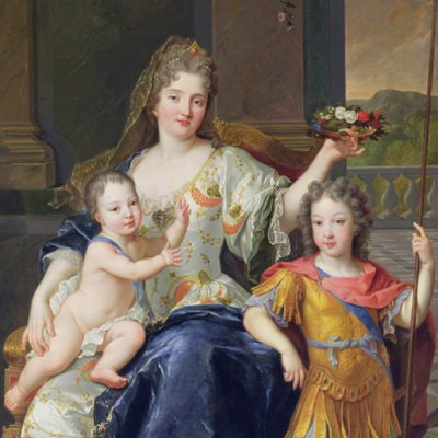 La Duchesse de La Ferté avec le Duc de Bretagne et le Duc d’Anjou, futur Louis XV - François de Troy