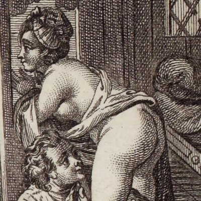 Saturnin profite des effets de ce que voit Suzon (Histoire de dom B***, 1777)