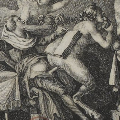 L'auteur en pleine création (Mémoires de Saturnin, 1786-7) - Borel