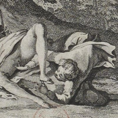 Mme Dinville assoupie au labyrinthe (Mémoires de Saturnin, 1786-7) - Borel