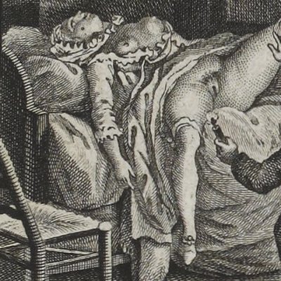 Saturnin confesseur et sa dévote (Mémoires de Saturnin, 1786-7) - Borel