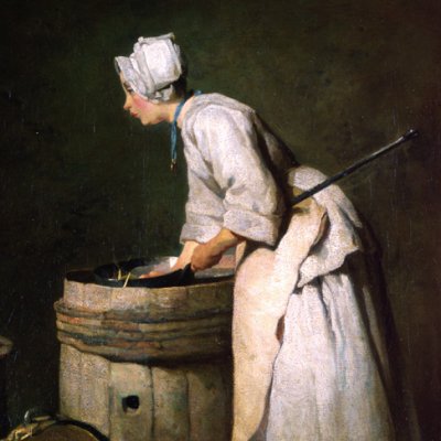 L'écureuse, dit aussi la récureuse (version de Glasgow) - Chardin