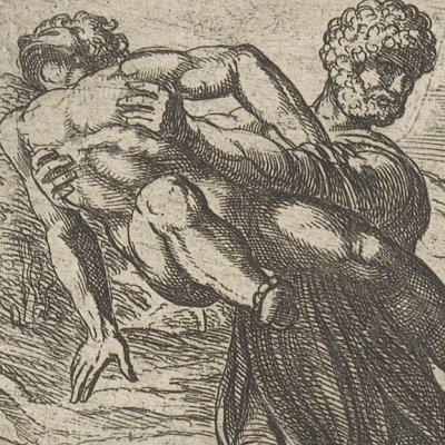 Hercule jetant Lichas à la mer - Antonio Tempesta