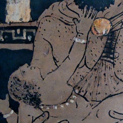 Hercule empoigne un de ses enfants (Cratère de la folie d'Héraklès)