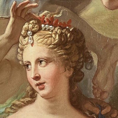 Apollon descendant de son char se présente à Téthys - Jean Jouvenet