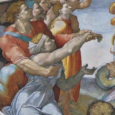 Le serpent d'airain (chapelle Sixtine) - Michel-Ange
