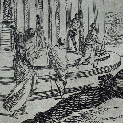 Minerve guidant le Roi dans le chemin de la vertu - Perrier d'après Vouet