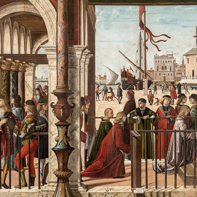Arrivée des ambassadeurs anglais chez le roi de Bretagne (Légende de sainte Ursule) - Carpaccio