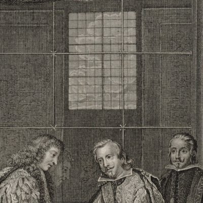 Entrevue de Louis XIV et de Philippe IV, Île des Faisans, 7 juin 1660 - Jeaurat d'après Le Brun