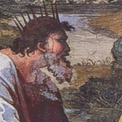 Abraham et Melchisédech (loge de Raphaël, 4e travée) - atelier de Raphaël 