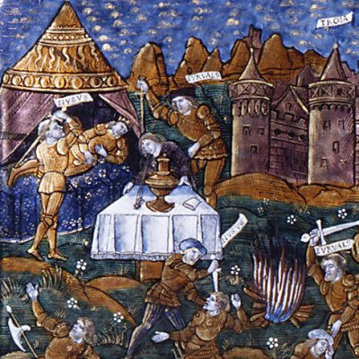Nisus et Euryale surprennent les Rutules endormis - Maître de l'Énéide