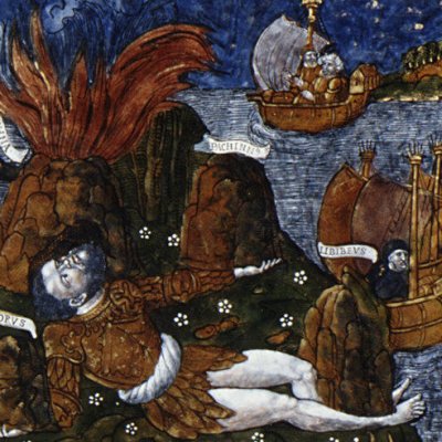 Les Troyens abordent l'Etna, demeure d'Encelade - MaÎtre de l'Énéide