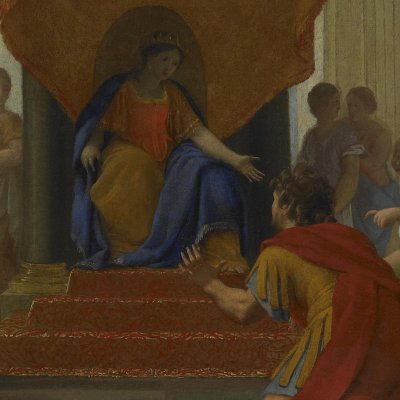 Poliphile devant la reine Éleuthérilide (Songe de Poliphile) - Le Sueur