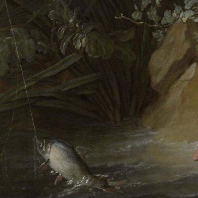 Le pêcheur et le petit poisson - Oudry