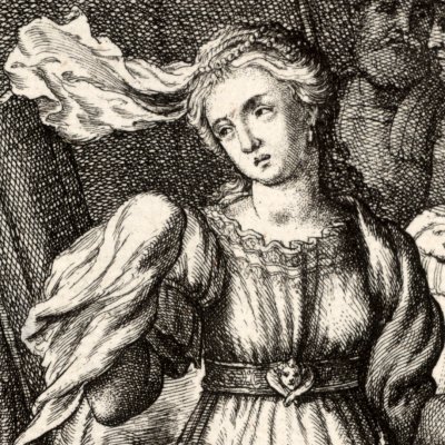 Achille et Briséis (Homer his Iliads Translated, éd. Ogilby, Londres, 1660) - W. Hollarr