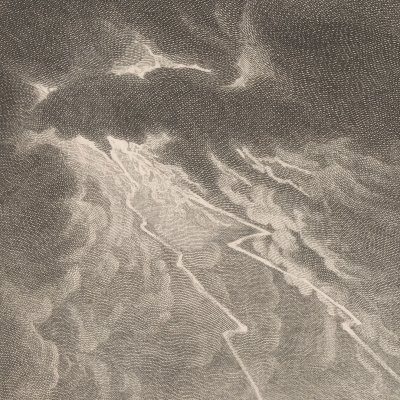 Le vaisseau foudroyé - Binet d'après Vernet